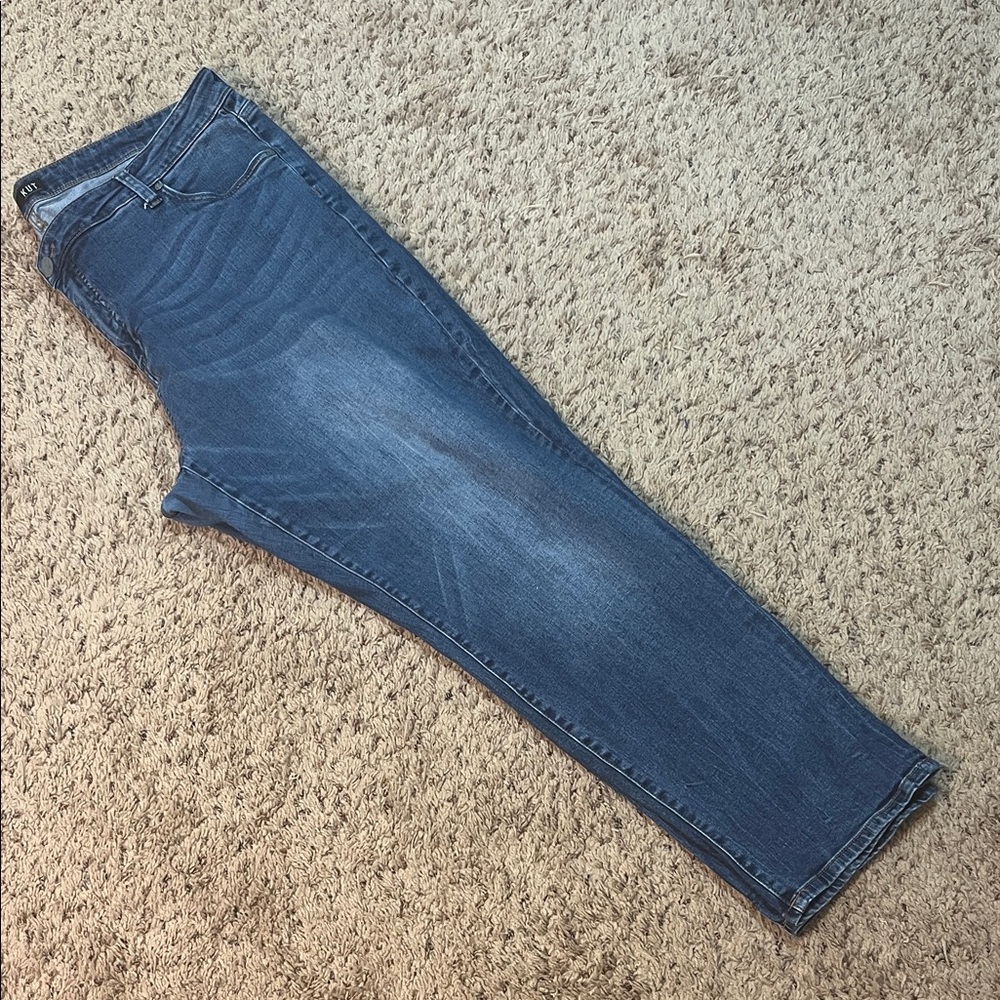 Kut from the Kloth Women's Dark Blue Skinny Ankle Jeans - Picture 3 of 12
